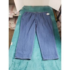 Components Jeans Size 22 W Short Womens Blue Pull On Pants Mid Rise Straight NWT